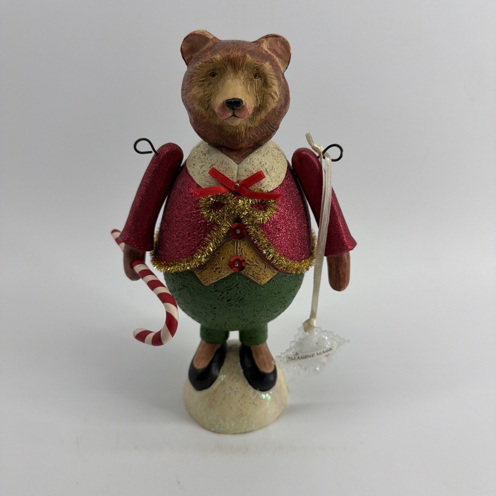 Silvestri Brown Bear Christmas Figures Larkspur Lane Lib Cummings ChristmasDecor